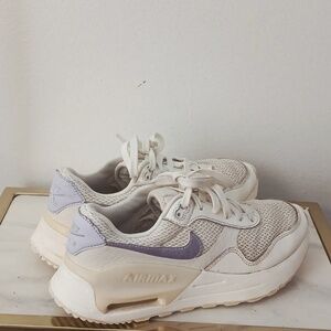 Nike Air Max 90 Mesh White Purple Sneakers Size 8